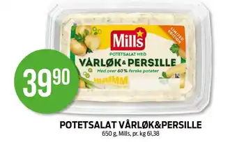 Kiwi MILLS Potetsalat vårløk&persille tilbud