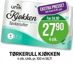 Kiwi UNIK Tørkerull kjøkken tilbud