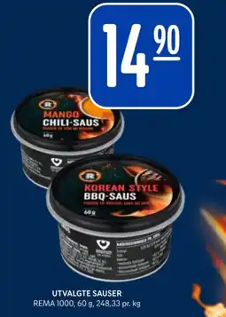 Rema 1000 Utvalgte sauser tilbud