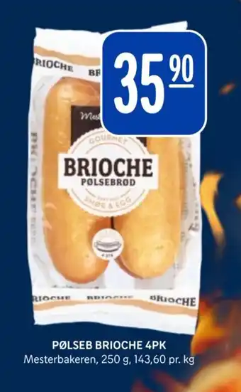 Rema 1000 MESTERBAKEREN Pølseb brioche 4pk tilbud