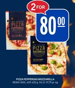 Rema 1000 Pizza pepperoni/mozzarella tilbud