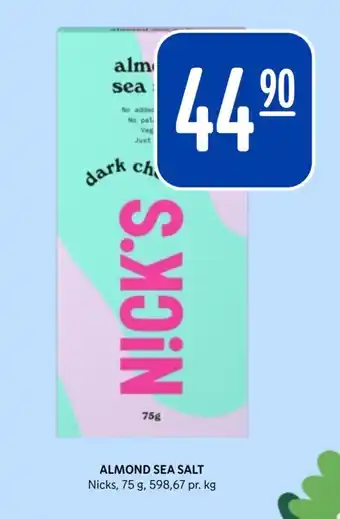 Rema 1000 NICKS Almond sea salt tilbud