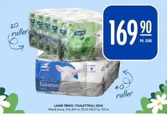 Rema 1000 LAMBI Tørke-/toalettrull sekk tilbud