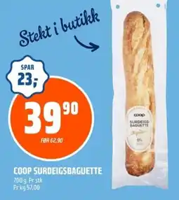 Coop Obs COOP Surdeigsbaguette tilbud