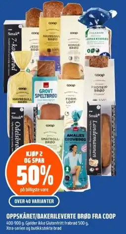 Coop Obs Oppskåret/bakerileverte brød fra coop tilbud