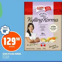 Coop Obs GILDE Kylling korma tilbud