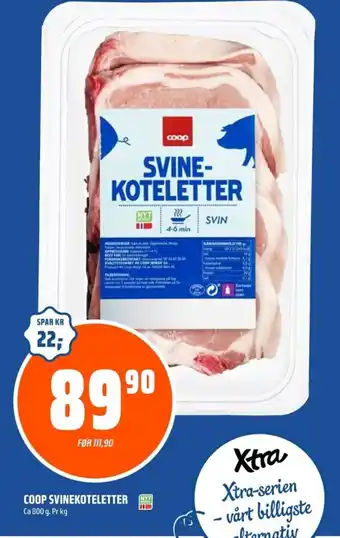 Coop Obs COOP Svinekoteletter tilbud