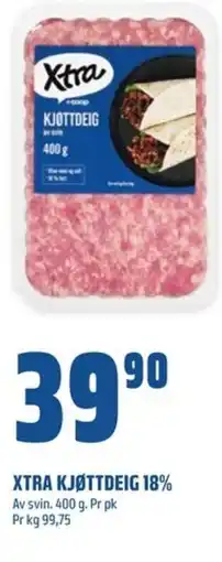 Coop Obs XTRA Kjøttdeig 18% tilbud
