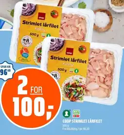 Coop Obs COOP Strimlet lårfilet tilbud