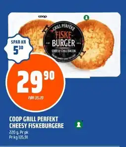 Coop Obs COOP Grill perfekt cheesy fiskeburgere tilbud