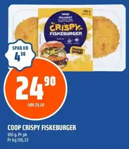 Coop Obs COOP Crispy fiskeburger tilbud