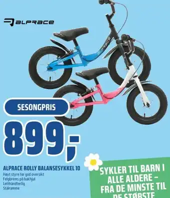 Coop Obs Alprace rolly balansesykkel 10 tilbud