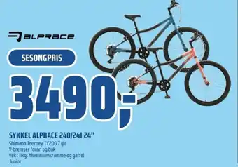 Coop Obs Sykkel alprace 240/241 24" tilbud