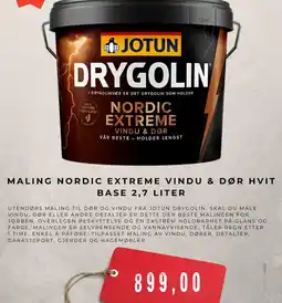 Montér Maling nordic extreme vindu & dør hvit base tilbud