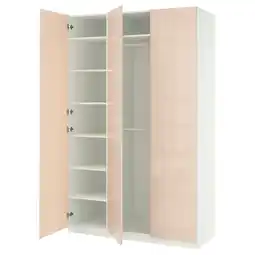 IKEA Pax / fardal Garderobekombinasjon, hvit/høyglans lys oransje, 150x60x236 cm tilbud