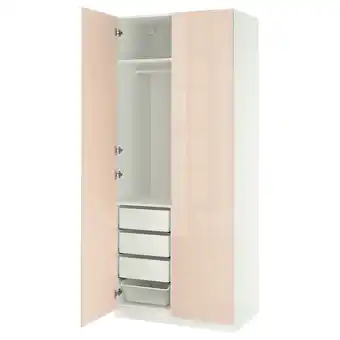 IKEA Pax / fardal Garderobekombinasjon, hvit/høyglans lys oransje, 100x60x236 cm tilbud
