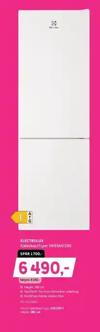 ELON ELECTROLUX Kjøleskap/fryser NNE6ME33W tilbud