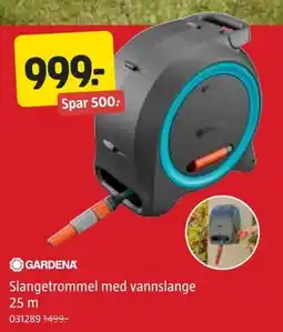 Jula GARDENA Slangetrommel med vannslange tilbud