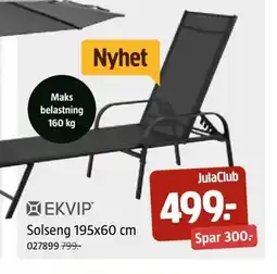 Jula EKVIP Solseng tilbud