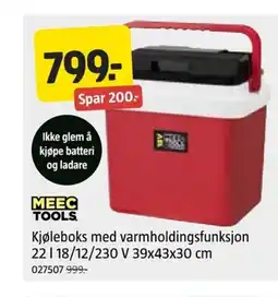 Jula MEEC TOOLS. Kjøleboks med varmholdingsfunksjon 22 tilbud