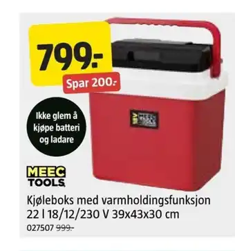 Jula MEEC TOOLS. Kjøleboks med varmholdingsfunksjon 22 tilbud