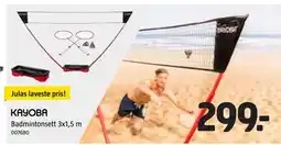 Jula KAYOBA Badmintonsett 3x1,5 m tilbud