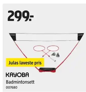 Jula KAYOBA Badmintonsett tilbud