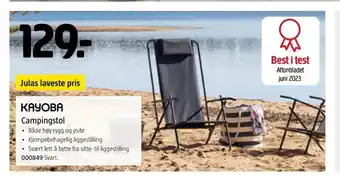 Jula KAYOBA Campingstol tilbud