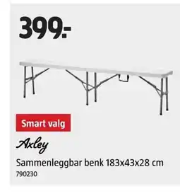 Jula Axley Sammenleggbar benk tilbud