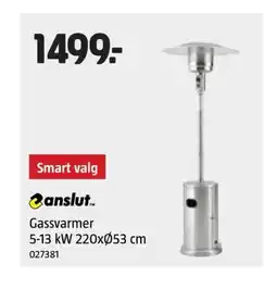 Jula Gassvarmer 5-13 kW 220xØ53 cm tilbud