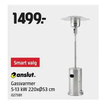 Jula Gassvarmer 5-13 kW 220xØ53 cm tilbud