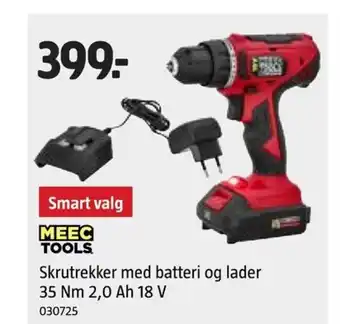 Jula Skrutrekker med batteri og lader tilbud