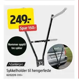 Jula Hamron Sykkelholder til hengerfeste tilbud