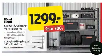 Jula Hard Head... Stålhylle Grunnenhet tilbud