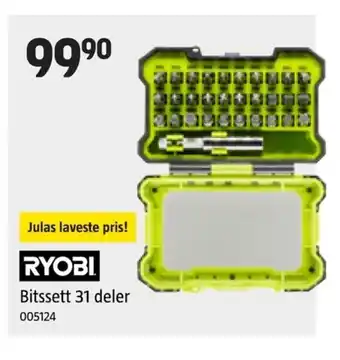 Jula RYOBI Bitssett 31 deler tilbud