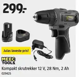 Jula MEEC TOOLS Kompakt skrutrekker 12 V, 28 Nm, 2 Ah tilbud