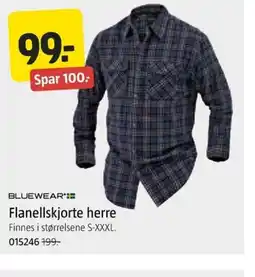 Jula BLUEWEAR Flanellskjorte herre tilbud