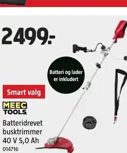 Jula MEEC TOOLS. Batteridrevet busktrimmer 40 V 5,0 Ah tilbud