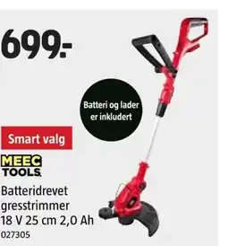 Jula MEEC TOOLS. Batteridrevet gresstrimmer tilbud