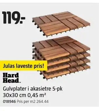 Jula Hard Head... Gulvplater i akasietre 5-pk tilbud