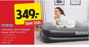 Jula Bestway Luftmadrass med innebygget tilbud