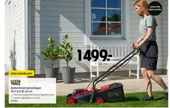 Jula MEEC TOOLS. Batteridrevet gressklipper tilbud