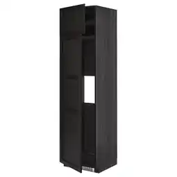IKEA Metod Høyskap f kjøleskap/fryser 2 dører, svart/lerhyttan svartbeiset, 60x60x220 cm tilbud