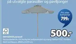 JYSK SMYGEHUK parasoll tilbud