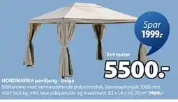 JYSK NORDMARKA paviljong - beige tilbud