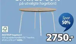 JYSK BASTRUP hagebord tilbud