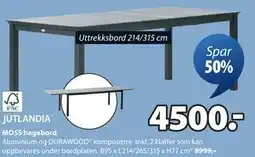 JYSK MOSS hagebord tilbud