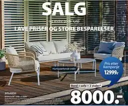 JYSK DYVIG bord + sofa + 2 stoler tilbud