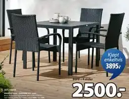 JYSK MADERUP bord + GUDHJEM stol - svart tilbud