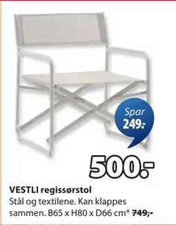 JYSK VESTLI regissørstol tilbud